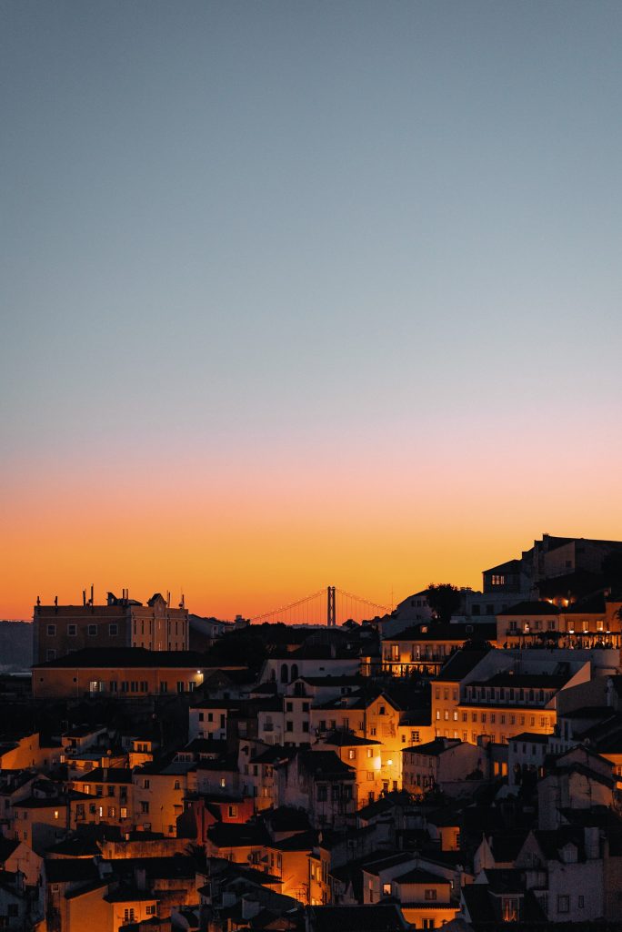 Lizbona zachód słońca