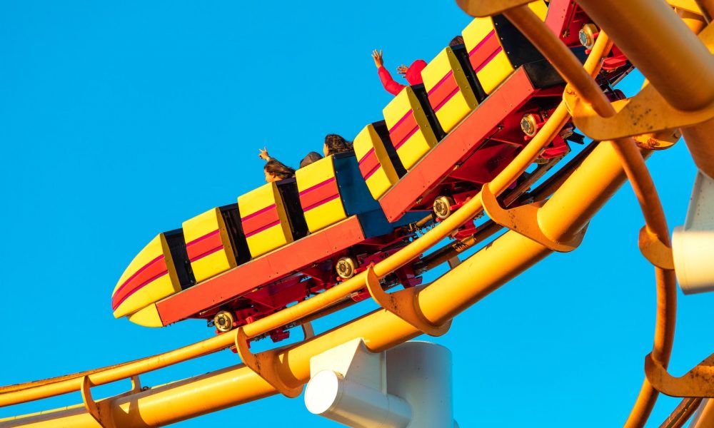 yellow red and blue metal frame