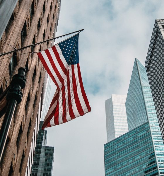 low angle photo of flag of U.S.A