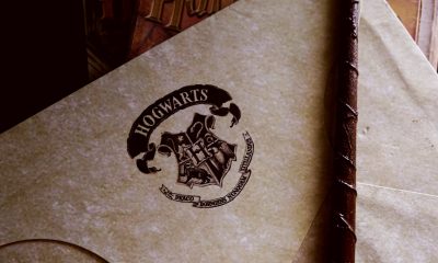 a harry potter logo on a piece of paper