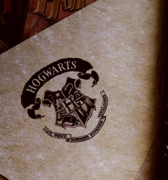 a harry potter logo on a piece of paper